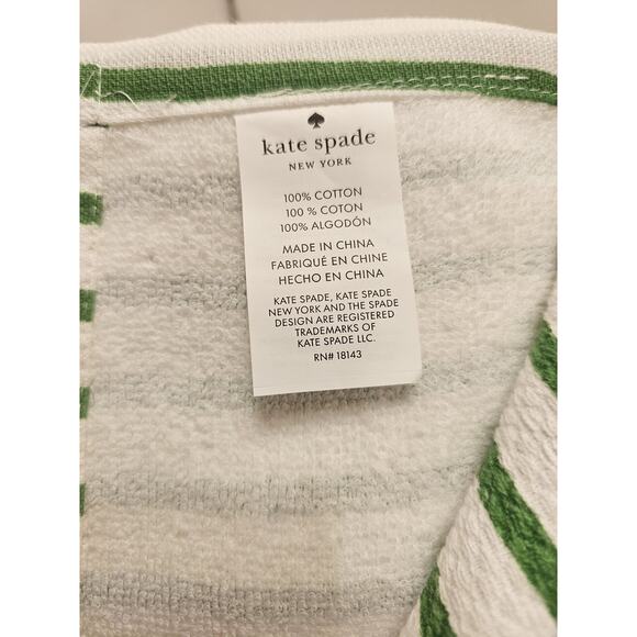 Kate Spade Set of 2 Kitchen Towels Rocks Glass Drink 17"X28" 100% Cotton White‎ - Picture 5 of 7